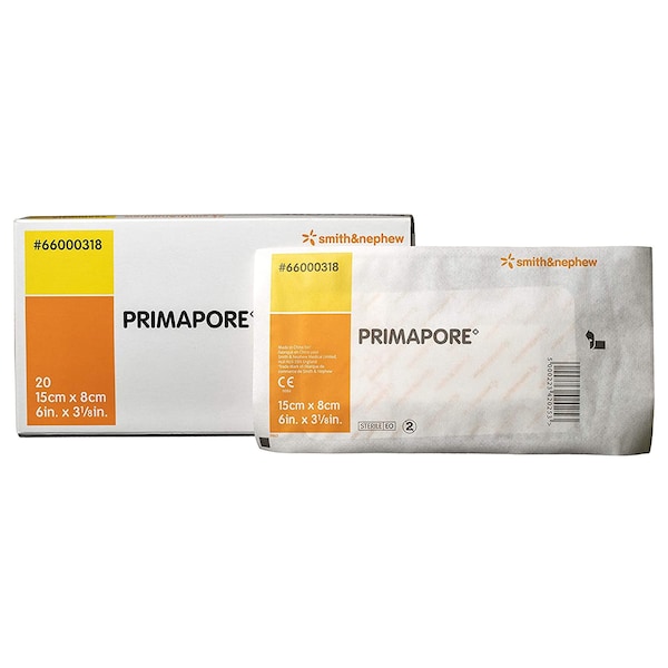 Primapore Adhesive Dressing, 3-1/8 X 6 Inch, Rectangle, Sterile, 200PK 66000318 - main
